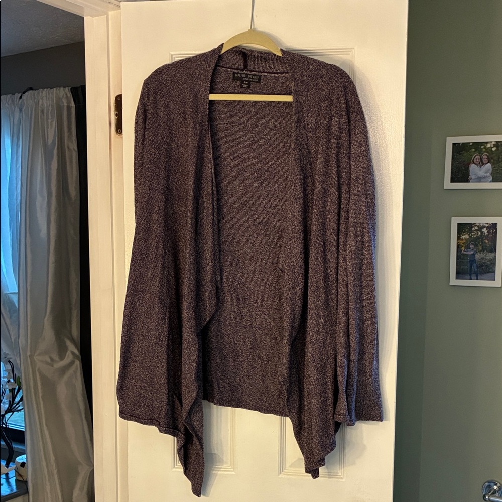 Barefoot Dreams Heathered Purple Cardigan